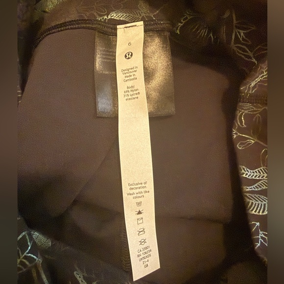 Lululemon Wunder Train High-Rise Tight 25” | Black Iridescent Foil | 6 | NWOT - Picture 5 of 5
